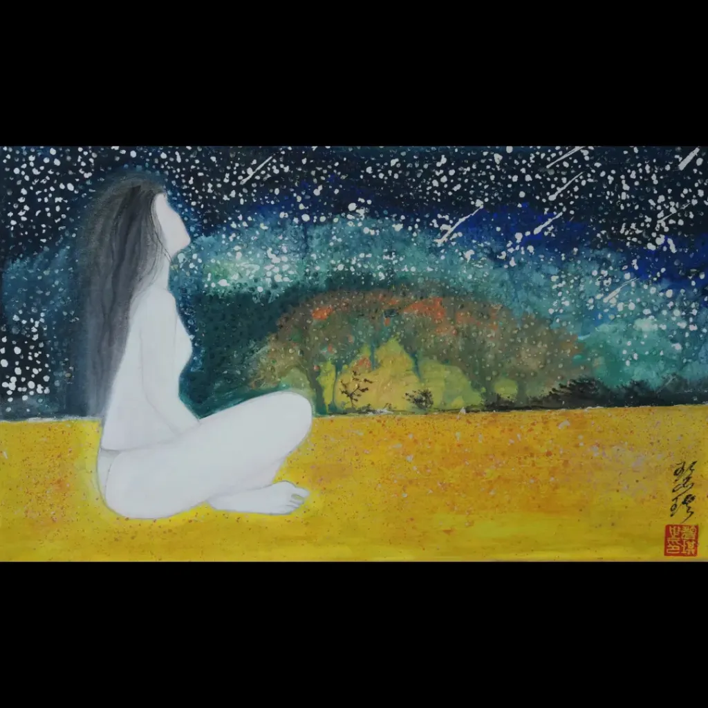 Watching beautiful stars at night