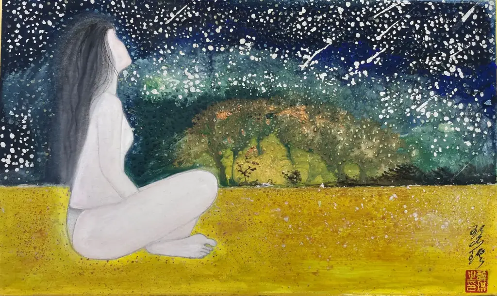 Watching beautiful stars at night