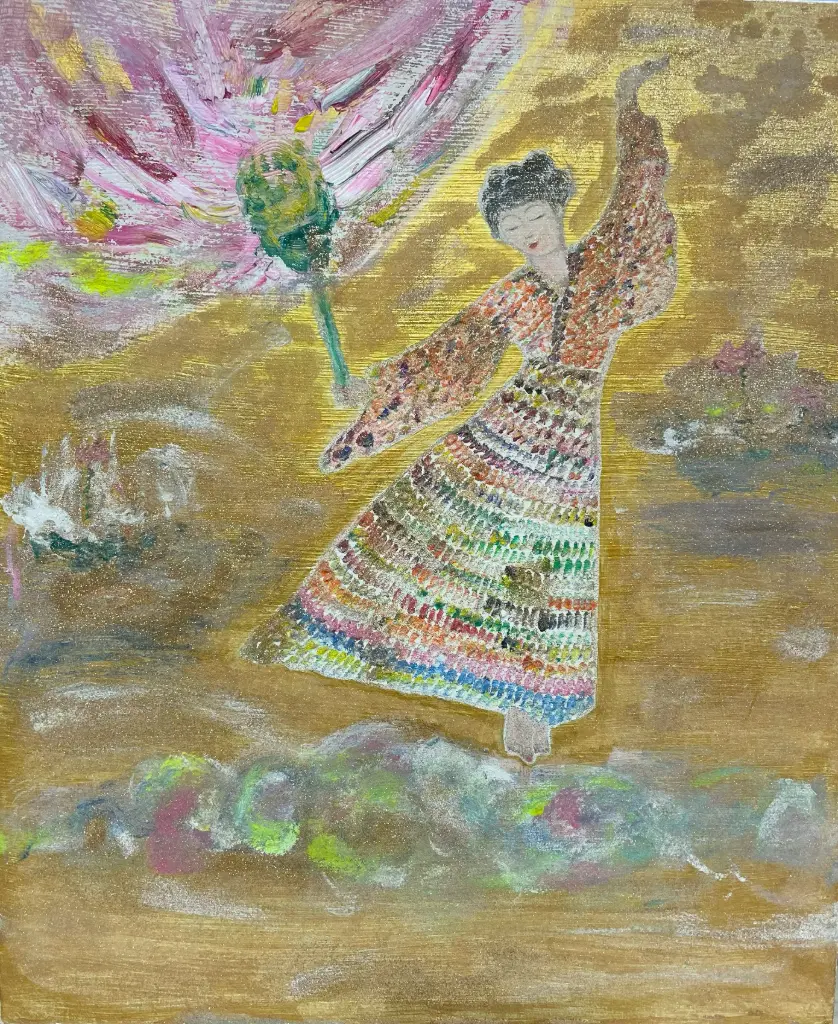 He Xiangu with her lotus flower 2 