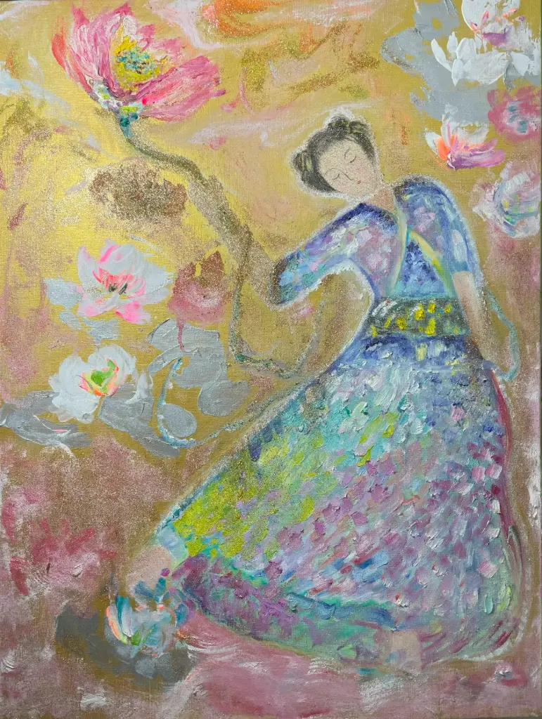  He Xiangu with her lotus flower 5 