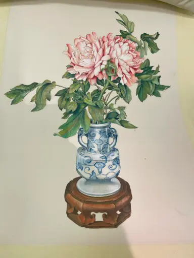 Flower and vase