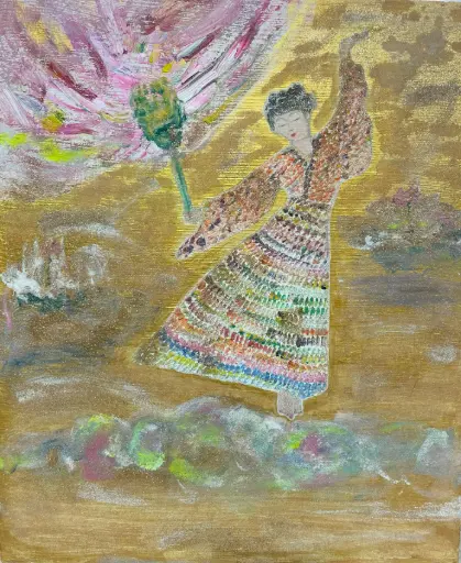 He Xiangu with her lotus flower 2 