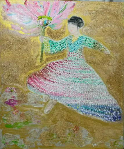 He Xiangu with her lotus flower 3