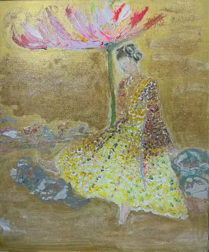 He Xiangu with her lotus flower 7