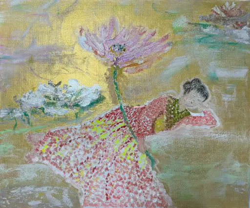 He Xiangu with her lotus flower 8